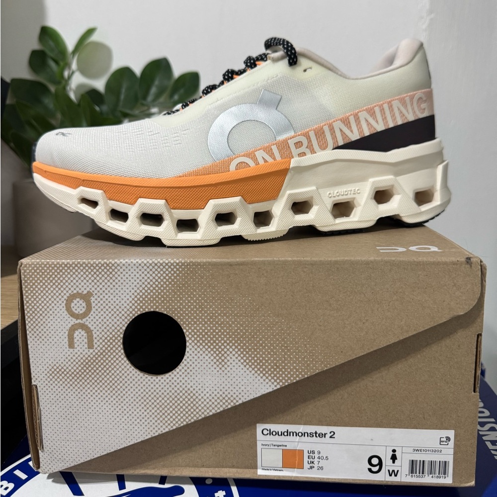 Cloudmonster 2 Running Shoes - White and Orange
